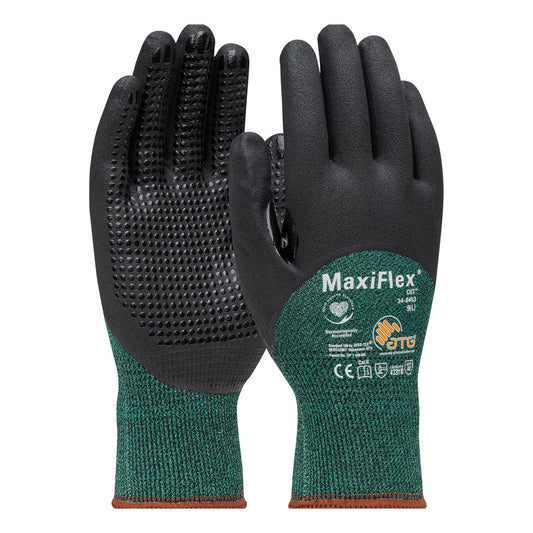 Protective Industrial Products Large MaxiFlex® Cut™ 15 Gauge Engineered Yarn Cut Resistant Gloves With Nitrile Coated Palm And Fingers (3Pack)