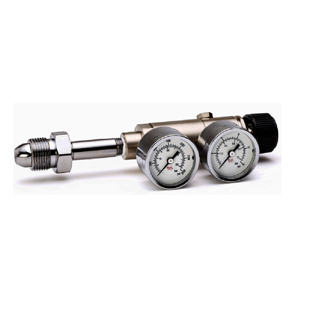 Airgas Model 14 Nickel-Plated Brass High Purity Two Stage Regulator With CGA-330 Connection
