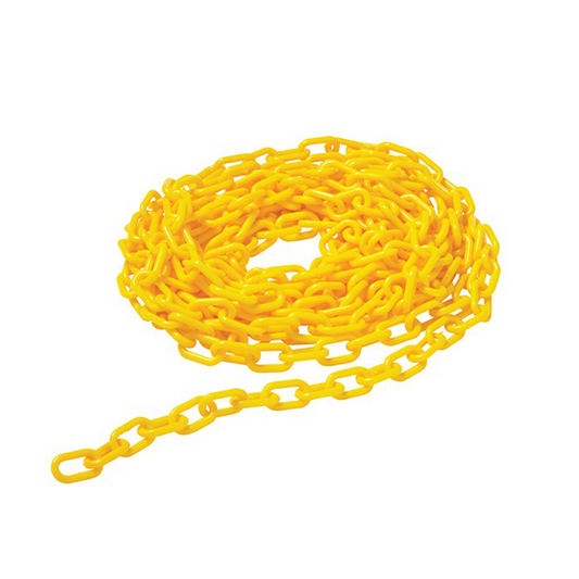 Cortina Safety Products Yellow Polypropylene Floor Cone - 2 inch x 100 feet Yellow Plastic Chains (1 pack)